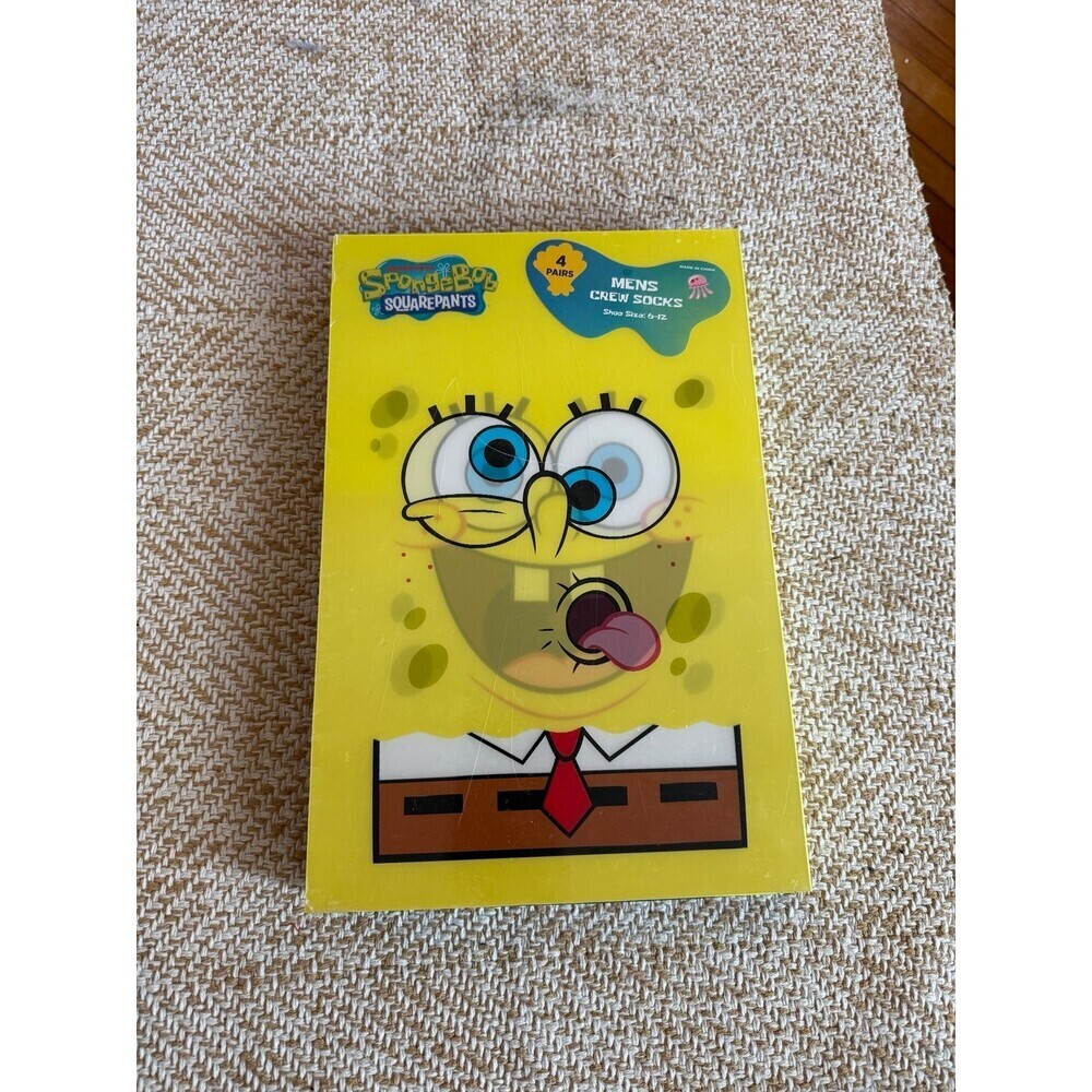 SpongeBob SquarePants men’s crew socks shoe size 6–12 new